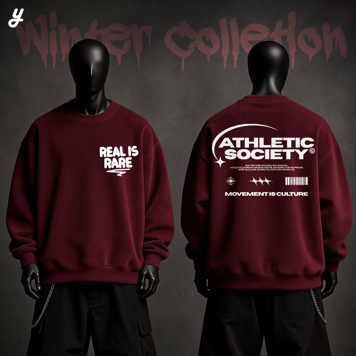 Real is Rare' Premium Oversized Crewneck