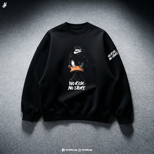 "No Risk No Story" Premium Oversized Crewneck