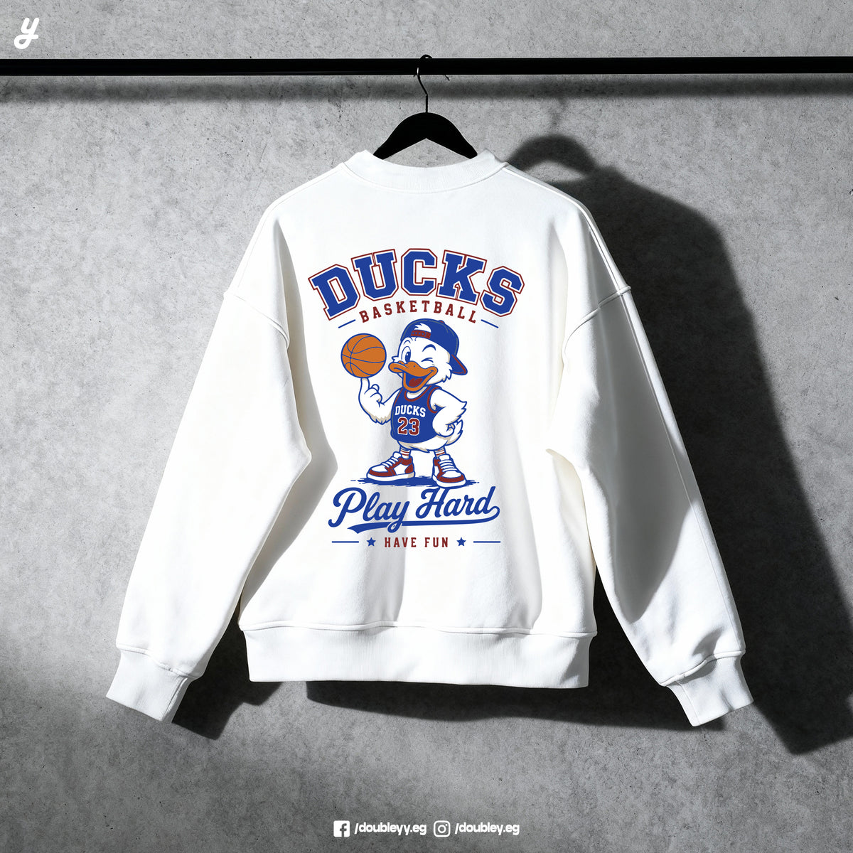 "DUCKS BASKETBALL" Premium Oversized Crewneck