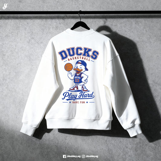 "DUCKS BASKETBALL" Premium Oversized Crewneck