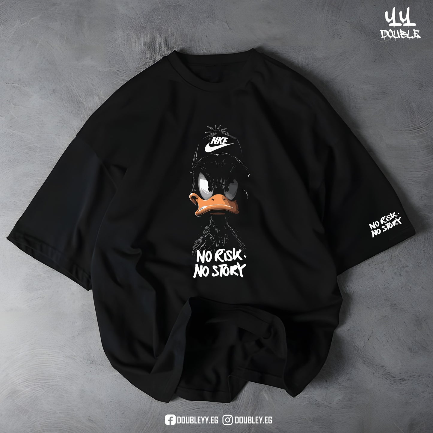 "NO RISK NO STORY" OVERSIZED T-SHIRT